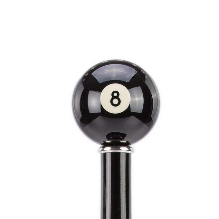 statement black umbrella with billiard ball handle