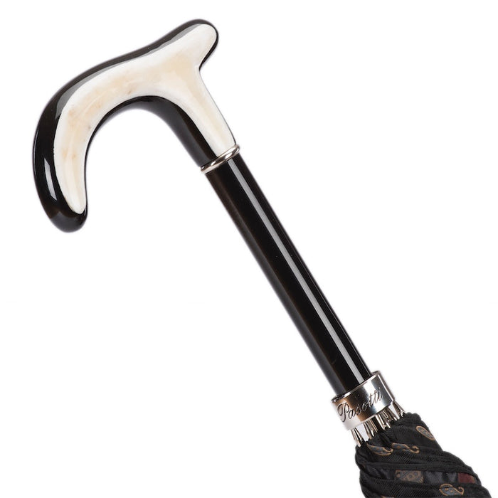 paisley print umbrella horn handle 