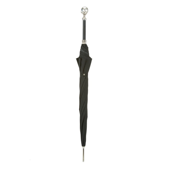 black fashionable umbrella silver claw handle