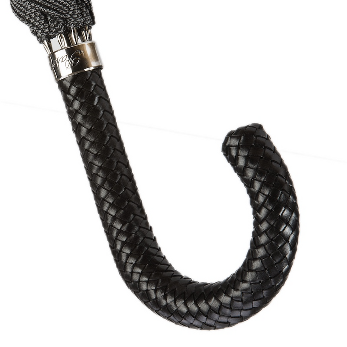 men's classic umbrella braided leather handle 