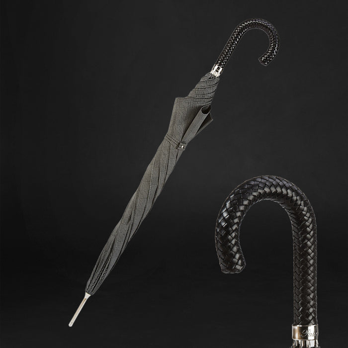 milford umbrella with braided leather handle