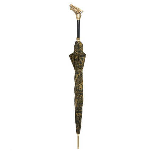 golden dragon handle umbrella - stylish and unique