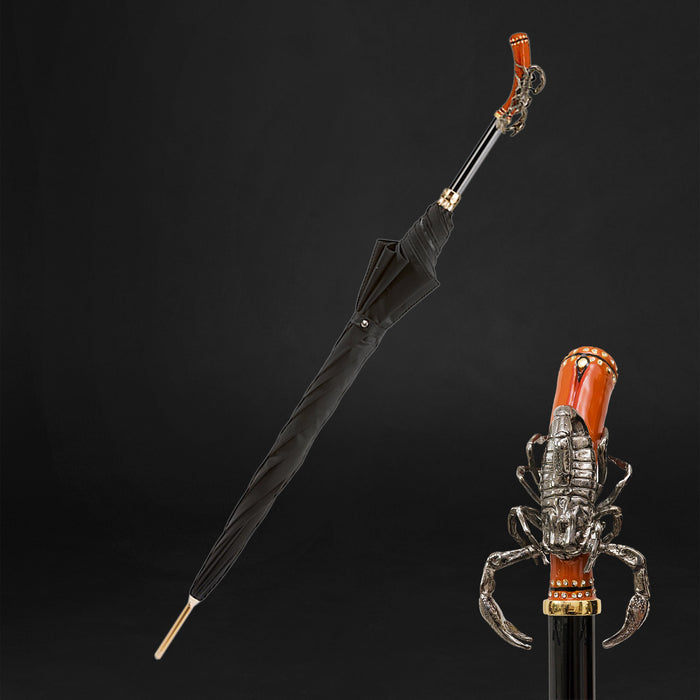 men's umbrella with scorpion handle and Swarovski® crystals 