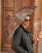 The Noble Ride – Men's Umbrella with Ostrich Leather Handle