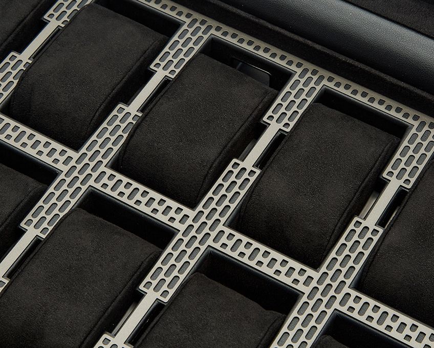 Wolf Axis 10 Piece Watch Box with Drawer Coat