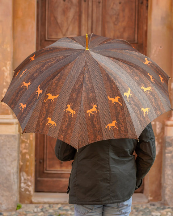 The Noble Ride – Men's Umbrella with Ostrich Leather Handle