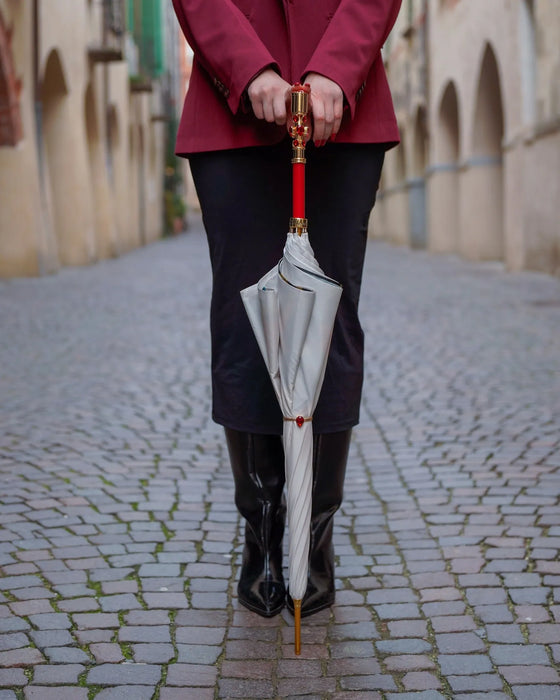 The Royal Rose – Luxury Women's Umbrella with 24K Gold Handle