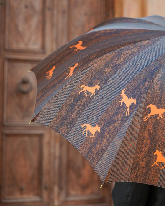 The Noble Ride – Men's Umbrella with Ostrich Leather Handle