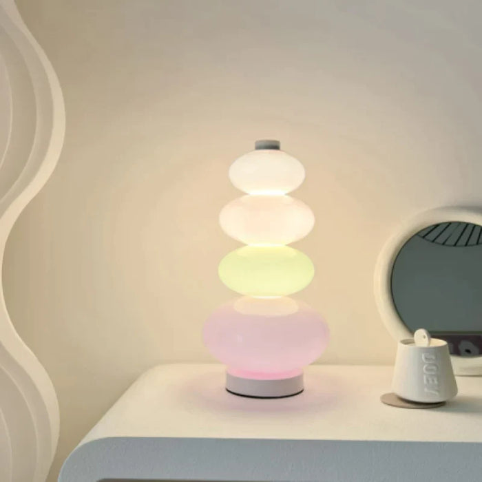 Colorful and Artistic Rainbow Candy Unique Glass Floor/Table Lamp