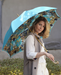 Fantastic Acquamarine Umbrella with Unique Handle