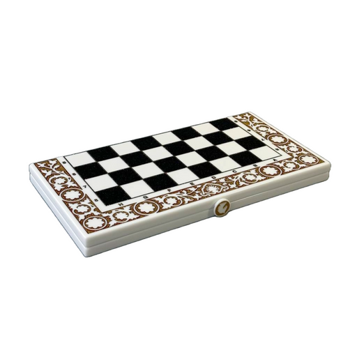Exclusive White Acrylic Stone Chess Set