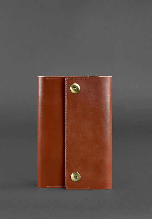 Modern A5 leather-bound notebook