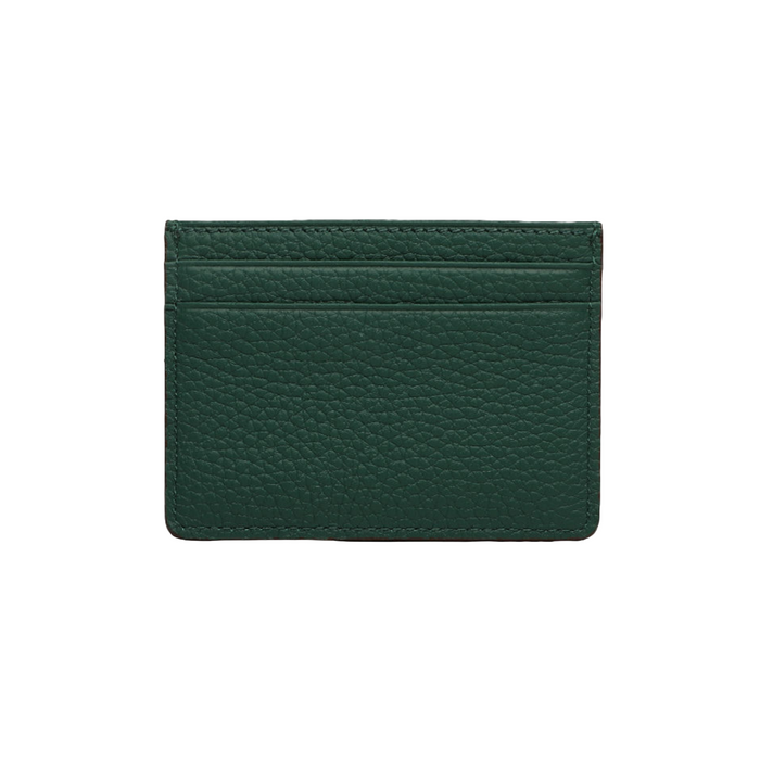 Elegant Green Minimalist Leather Card Holder