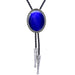 Royal Blue Cat's Eye Bolo Wedding Bootlace Tie