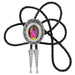 Mens Suit Tie Colorful Glass Stone Bolo with Rhinestone Necklace Tie