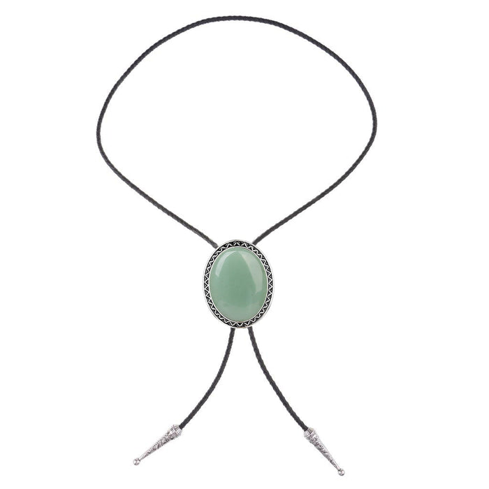 Pure Jade Neck Tie Stone Malaysia Jade Green Necklace