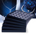 Blue PU leather stackable jewelry display tray