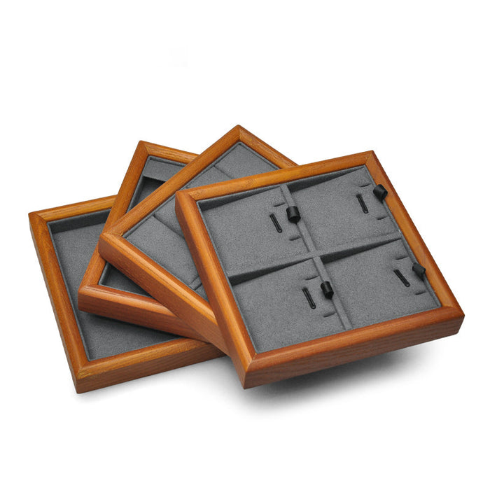 High-quality square wood jewelry storage solution