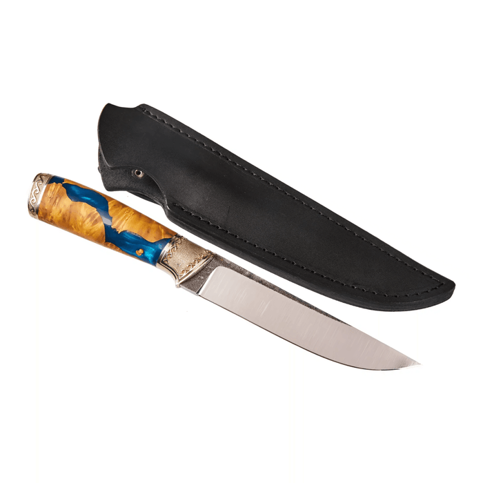 High-Performance Knife with Wooden and Acrylic Handle