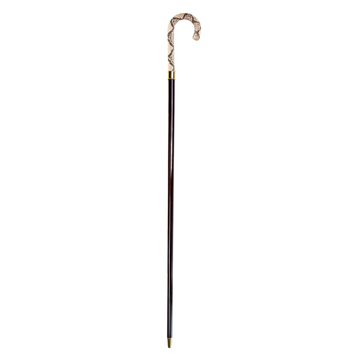 Crafted Instinct – Italian Leather Cane with Serpent Soul