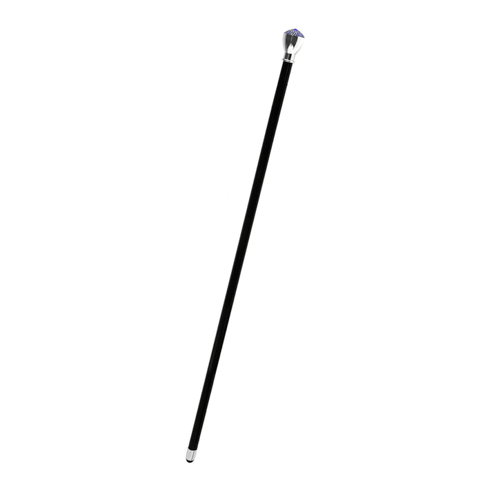 Walking Stick with Stone and Sapphire Color Rhinestones