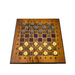 Intricately carved wooden backgammon set