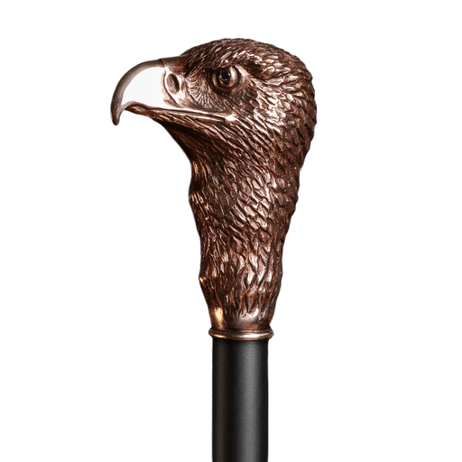 Jewelry Handle Hawk Bronze with Blue Eyes - Luxury Walking Cane