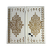 Premium White Acrylic Stone Backgammon Set, Ideal Gift