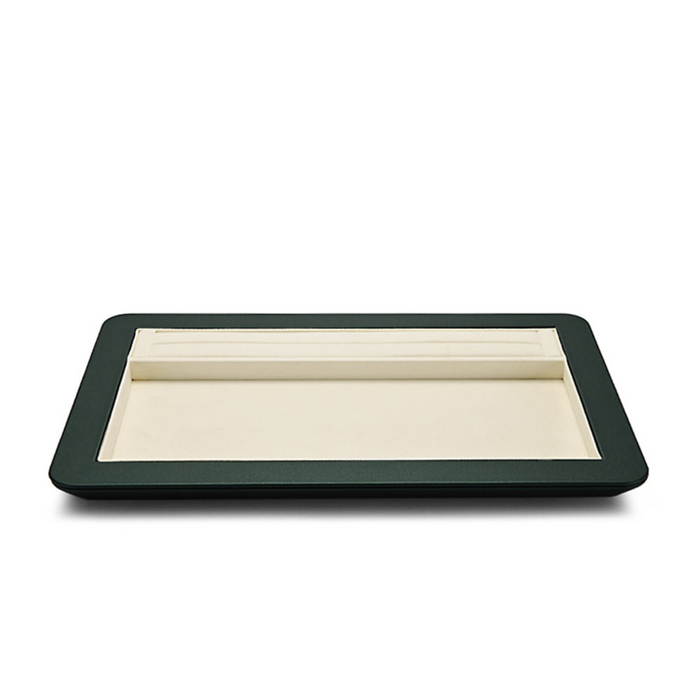 Green tray for jewelry display and storage