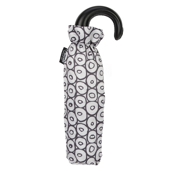 B&W Circles Leather White High-Quality Umbrella