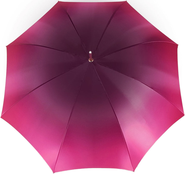 Contemporary designer umbrella with innovative folding mechanism and lightweight construction