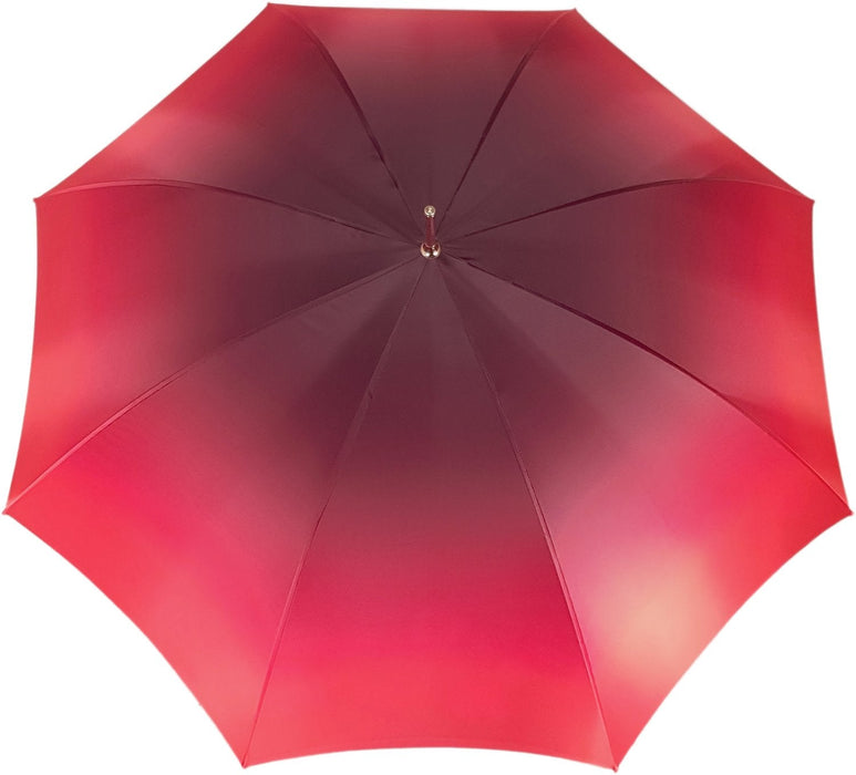 Vintage-inspired designer umbrella with retro polka dot prints and retro-style scalloped edges