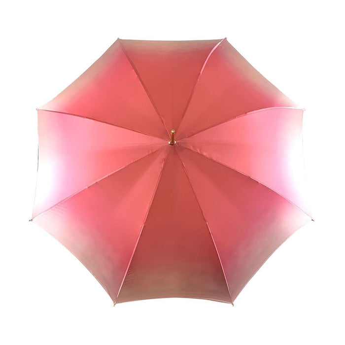 Pink Umbrella with Flowered Handle for Lady