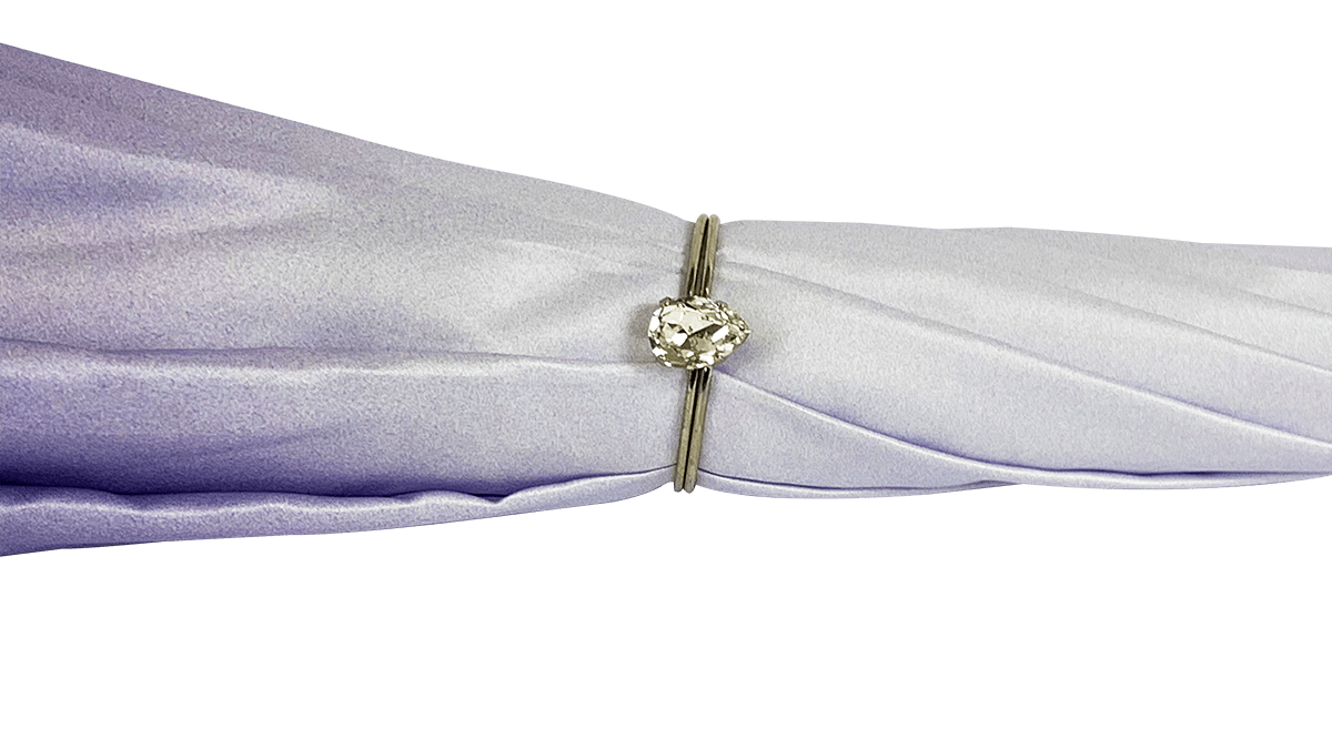 Luxury Sparkling Lilac Umbrella with Anemones