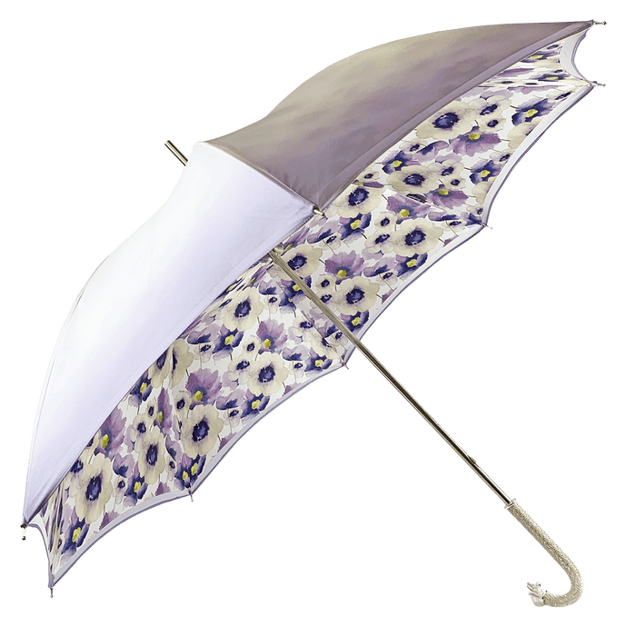 Luxury Sparkling Lilac Umbrella with Anemones