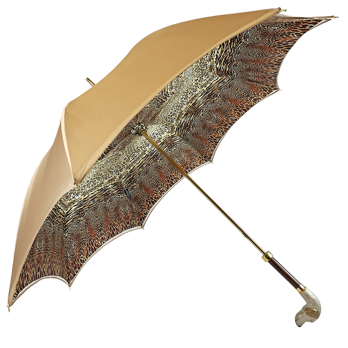 Stylish umbrella with playful dog handle design