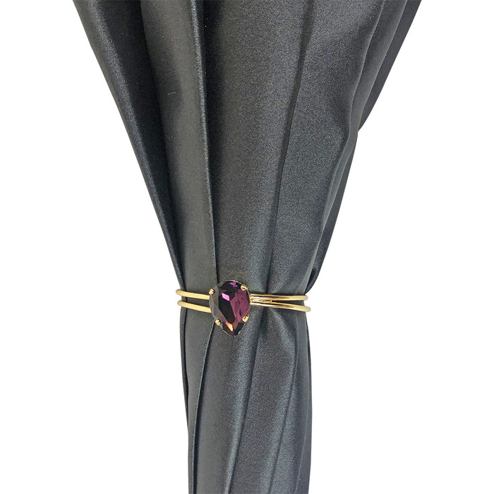 Stunning Grey Umbrella with Light Purple Inside