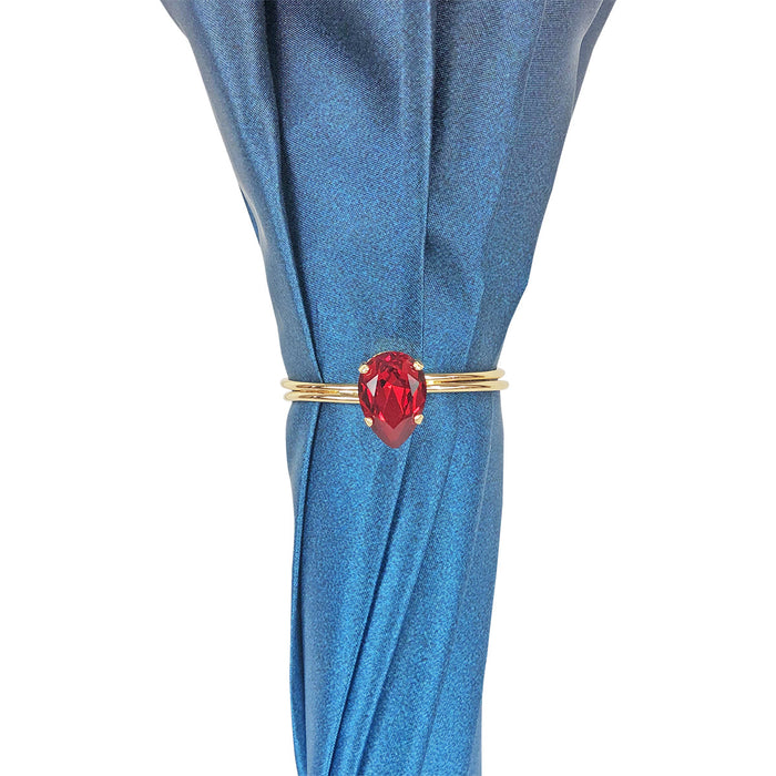 Unique Umbrella with Red Crystal Gold-plated Handle