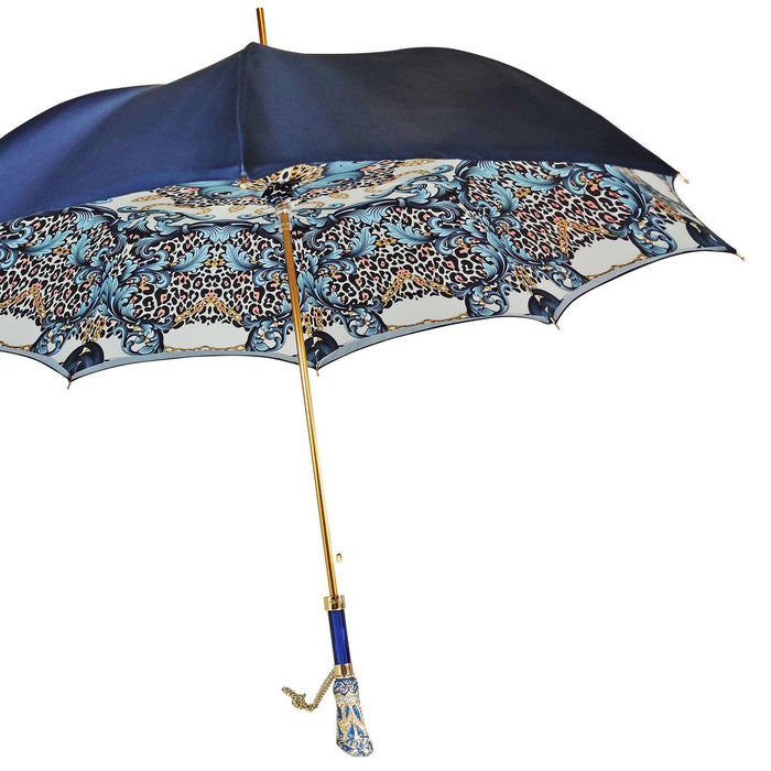 Exclusive Blue Umbrella with Turquoise Crystals