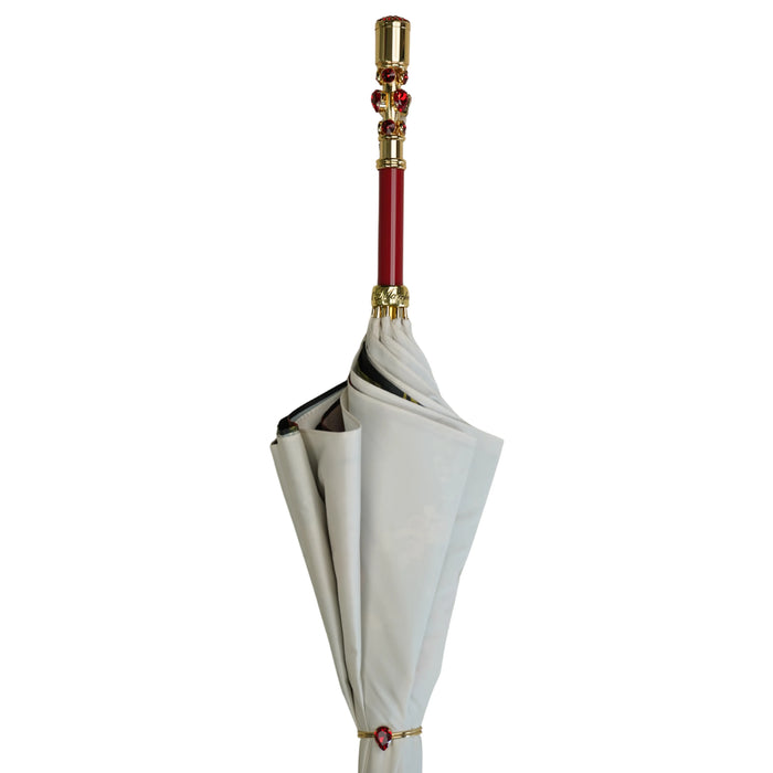 The Royal Rose – Luxury Women's Umbrella with 24K Gold Handle