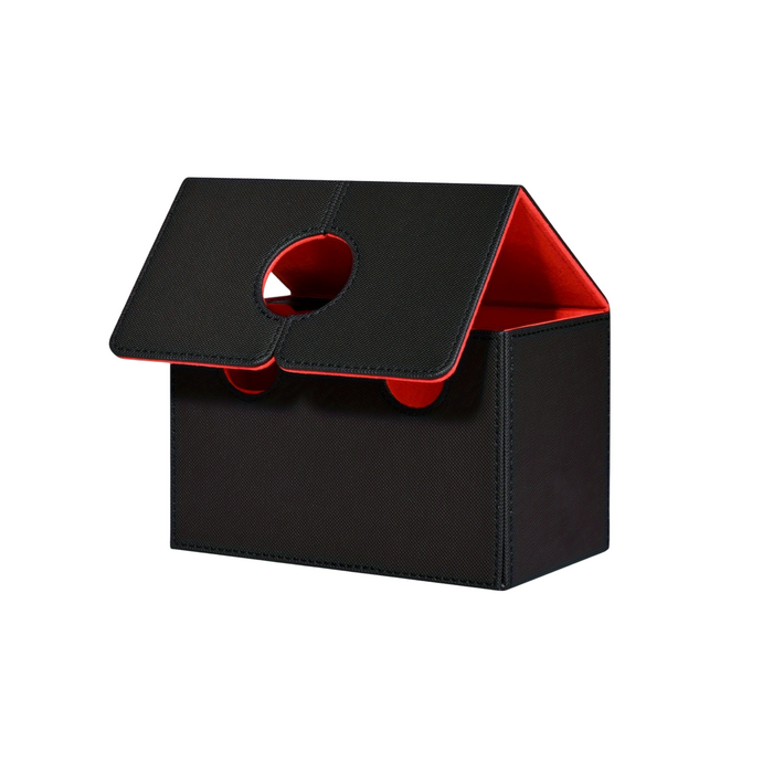 PU Leather Card Deck Box with Dice Tray – Holds 200+ Sleeved Cards