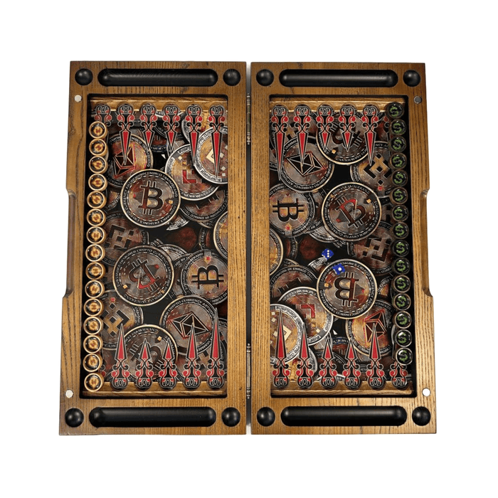 Custom artisan wooden chess set