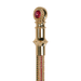 Handcrafted 24K Gold-Plated Walking Stick with Crystals