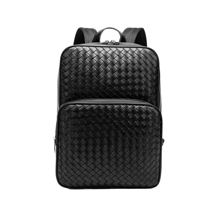 Luxury Designer Knitting Leather Backpack