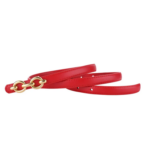 Genuine Leather Thin Strap Waist Belt for Women