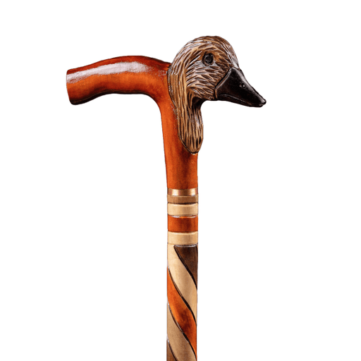 Vintage Duck Head Walking Cane With Rubber Tip Handcrafted