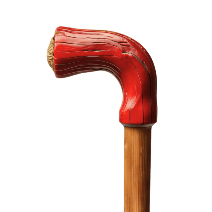 Unique Design Red Pepper Walking Cane Comfort Grip