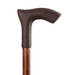 Leather Cane Dark Brown - Elegant Ergonomic Design Handle