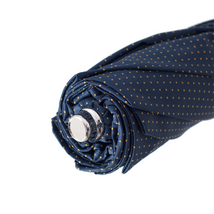 navy blue umbrella with leather handle - elegant