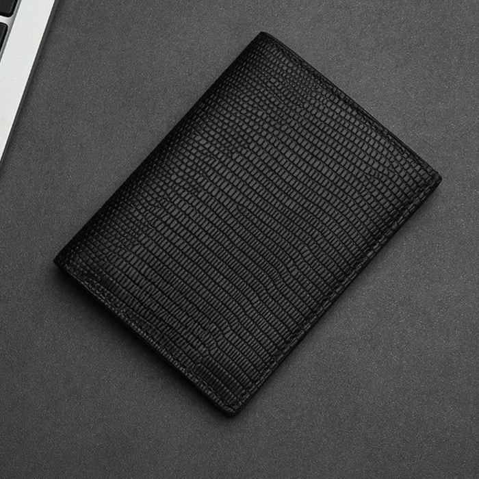 Black Premium Italian Leather Billfold Wallet